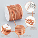 OLYCRAFT 21.9 Yards Genuine Round Leather String Cord 3mm Rope for Jewelry Burlywood Color Leather String Cord for Jewelry Making WL-WH0010-01A-4