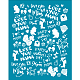Olycraft Pochoir en argile de 4x5 pouce Happy Mother's Day Pochoir de sérigraphie non adhésif Love You Mom Sérigraphie en argile polymère Transfert de maille de fleur réutilisable pour la fabrication de bijoux en argile polymère Cadeau de mère DIY-WH0341-102-1