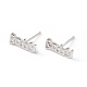 Brass Word Baby Stud Earrings for Women KK-A172-20S-2