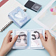 CRASPIRE 2Pcs 2 Colors Mini Photo Album Small Love Heart Hollow Photocard Holder Book Lace Bowknot Clear Portable Handed Pocket Cover 40 Pockets for Cards Film Women Valentine Wedding Birthday AJEW-CP0005-36-3