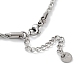 Gestellplattierte Messing-Halsketten mit Herzanhänger für Damen NJEW-D057-01P-3