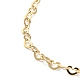 304 bracelet chaîne maillon coeur en acier inoxydable pour femme BJEW-B064-07G-2