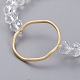 Bracelets extensibles en perles de verre rondelles à facettes BJEW-JB04991-01-2