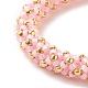 Bracelet en perles de verre avec fermoir magnétique en laiton BJEW-JB07802-6