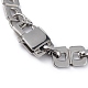 304 Stainless Steel Oval & Rectangle Link Chain Bracelet for Men Women BJEW-G669-24P-3