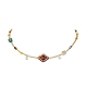 Halsketten aus Glassamen und Acrylperlen NJEW-JN04469-3