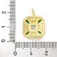 Латунные подвески с фианитом и стеклом KK-D536-20G-3