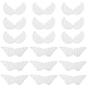 Gorgecraft 24 個 2 スタイル布天使の羽の装飾アクセサリー  布エンボス翼  工芸品の翼  子供服のDIYに  ヘアアクセサリー  ホワイト  75~92x185~210mm  12個/スタイル DIY-GF0007-96-1