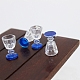 レジンミニチュアゴブレットオーナメント  マイクロランドスケープガーデンドールハウスアクセサリー  小道具の装飾のふりをする  ブルー  9x15mm BOTT-PW0001-180-4