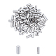 UNICRAFTALE 100pcs 2 Sizes Column Cord Ends Stainless Steel End Caps 2mm/3mm Column Leather Cord Ends Cord Terminators End Caps for DIY Jewelry Making STAS-UN0011-82P-1