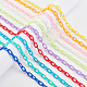 Nbeads 20 Strands 10 Colors Handmade Opaque Acrylic Paperclip Chains KY-NB0001-33-3