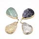 Plated Natural Mixed Stone Pendants G-R435-35-1