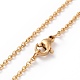 304 Stainless Steel Heart Pendant Necklace for Women NJEW-G018-02G-3