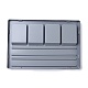 プラスチック植毛ブレスレットビーズデザインボード  4 ブレスレット デザイン チャンネル付き  4 凹部分  インチとセンチメートルのマーク  取り外し可能なカバー  グレー  28.5x19.5x1.7cm X-ODIS-Z001-01-5