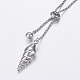 Adjustable 304 Stainless Steel Lariat Necklaces NJEW-L453-38A-2