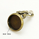 Brass Clip-on Earring Settings KK-G141-AB-NF-2
