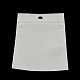 パールフィルムプラスチックジップロックバッグ  再封可能な包装袋  ハングホール付き  トップシール  セルフシールバッグ  長方形  ホワイト  15x10cm  インナー対策：12x9のCM OPP-R003-10x15-1