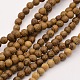 Undyed Natural Wenge Wood Beads Strands WOOD-Q003-9A-1