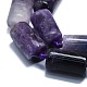 Mèches de perles de fluorite violet naturel G-K245-U01-01-3