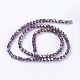 Faceted(32 Facets) Round Electroplate Glass Beads Strands X-EGLA-D021-73-2
