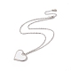 Сублимация пустой алюминиевый кулон ожерелье NJEW-E020-02P-03-3