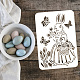 FINGERINSPIRE Easter Bunny Painting Stencil 8.3x11.7inch Reusable Rabbit Miss Easter Eggs Tulip Butterfly Chicks Drawing Template Easter Decoration Stencil for Painting on Wood Wall Fabric Furniture DIY-WH0396-652-3
