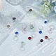 24 Stück 6 Farben Messing Glas Dreadlocks Perlen OHAR-AB00011-5