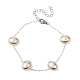 Браслеты из акриловых бусин с искусственным жемчугом BJEW-F519-01P-4