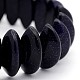 Blu Goldstone bracciali di perline sintetica elastica BJEW-J121-01-2