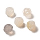 Perles de fleurs sculptées en agate grise naturelle G-O156-B-35-1
