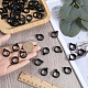 GORGECRAFT 50Pcs Silicone Rubber Rings Band Anti-Lost Black Adjustable Ring Holder 13mm Multipurpose Cases Necklace Lanyard Replacement Pendant Carrying Kit for Pens Keychains Office Sport SIL-GF0001-33C-3