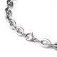 201 ожерелье-цепочка из нержавеющей стали для мужчин и женщин NJEW-I122-01P-3