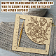 Wooden Square Frame Crochet Ruler DIY-WH0537-008-4