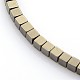 Electroplate Frosted Non-magnetic Synthetic Hematite Beads Strands G-O010A-01-2