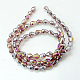 Electroplate Glass Beads Strands EGLA-D015-12x8mm-03-2