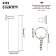 BENECREAT 15PCS Acrylic Keyring Blanks 3x1 Inch Rectangle Acrylic Clear Keychain Blanks with 20PCS Jump Rings DIY-BC0010-81P-2