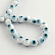 Perles rondes vernissées de mauvais œil manuelles X-LAMP-R114-6mm-07-1