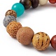Stretch-Armband mit runden Perlen aus natürlichen gemischten Edelsteinen BJEW-H566-03-2