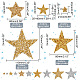 Pandahall elite 42 piezas 10 estilo estrella brillo hotfix rhinestone FIND-PH0017-02-2