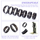 Universale Set di anelli a fascia semplici in acciaio inossidabile da 21 pz 7 misura 304 RJEW-UN0002-86B-5
