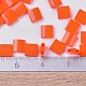 MIYUKIティラビーズ  日本製シードビーズ  2穴  （tl406)不透明なオレンジ  5x5x1.9mm  穴：0.8mm  約118個/10g X-SEED-J020-TL0406-4