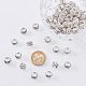 NBEADS 100 Pcs Clear Crystal Rhinestone Large Hole European Beads Pave Clay Rondelle Spacer Beads for European Snake Chain Charm Bracelet CPDL-NB0001-06-3