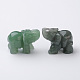 Natürliche grüne Aventurin 3d Elefanten nach Hause Display Dekorationen G-A137-B01-11-2