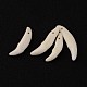 骨のペンダント  歯状  ホワイト  30~33x9~10x4~6mm  穴：1.5~2mm BONE-R017-1