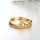 Wort Liebe echte 18k vergoldet Messing Zirkonia Ringe für Frauen RJEW-BB05427-7G-2