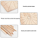 BENECREAT Handmade Wooden Blocking Board (11.8x11.8x0.47inch) with 20pcs 5.9x0.16inch Round Wooden Sticks and Sun Shaped Hole DIY-CA0005-27B-4
