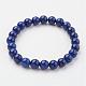 Natural Mashan Jade Beads Stretch Bracelets BJEW-JB03077-2