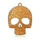 Skull Spray Painted Frosted Alloy Big Pendants PALLOY-F048-01G-1
