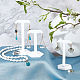 FINGERINSPIRE 3 Set T-Shape Acrylic Earrings Display Stands 3 Size White Earring Display Holder with Magnetic Clasps Hexagon Bases Jewelry Organizer for Earrings Ear Studs Jewelry Rack for Retail ODIS-WH0029-55-4