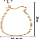 Benecreat 30 Uds 18k ganchos para pendientes de riñón chapados en oro cables de oreja de riñón para hacer joyas diy KK-BC0005-27G-2